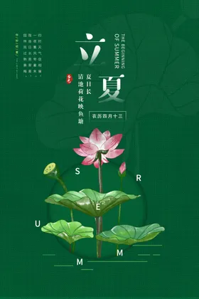 立夏至海报地产展板大暑
