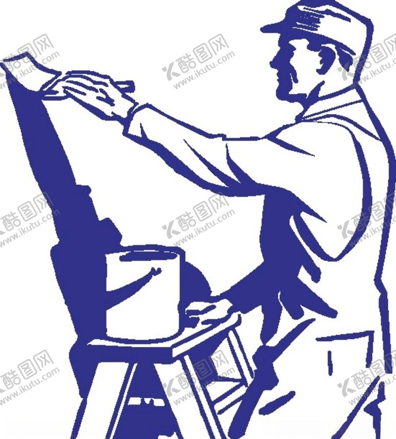 编号：90796205120739505026【酷图网】源文件下载-工人漆施工刷漆