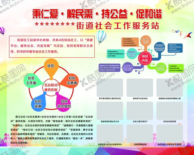 编号：57252301271450095094【酷图网】源文件下载-社区志愿服务展板