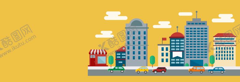 编号：51772906232143598104【酷图网】源文件下载-卡通城市扁平
