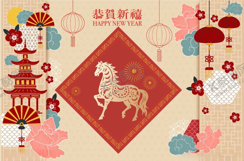 编号：66043004031610331845【酷图网】源文件下载-马年背景