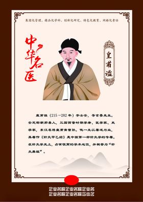 皇甫谧历史文化墙