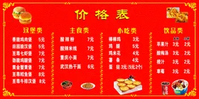价格表