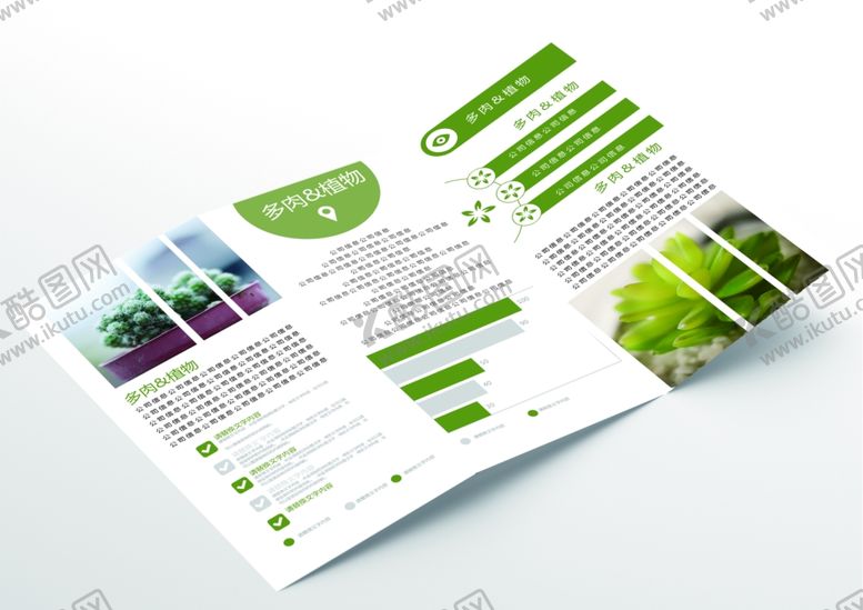 编号：53444009300136355019【酷图网】源文件下载-多肉植物宣传三折页
