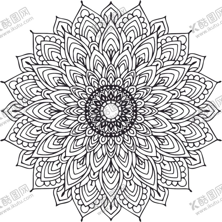 编号：47917209291413103273【酷图网】源文件下载-曼陀罗花纹