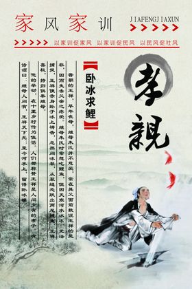 廉洁与家风家训展板