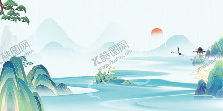编号：38659311021843136733【酷图网】源文件下载-中国风山水背景