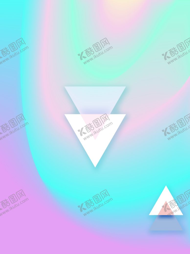 编号：84126610041442081236【酷图网】源文件下载-蓝色粉色渐变几何投影海报背景