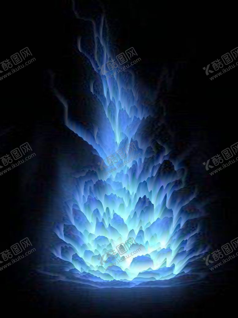 编号：95358206250605257696【酷图网】源文件下载-黑底蓝色梦幻炫彩火焰