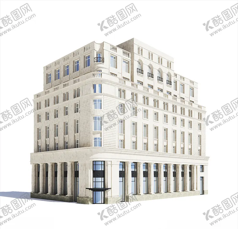 编号：23335103221805087620【酷图网】源文件下载-日景楼体模型3D大楼建筑