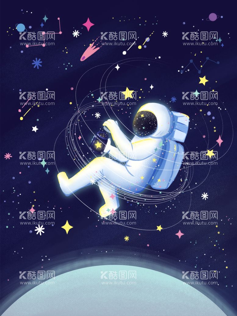 编号：15949812180943518117【酷图网】源文件下载-宇宙星空 宇航员 