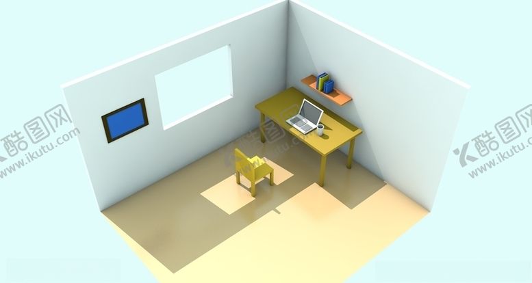 编号：75430110211827473350【酷图网】源文件下载-C4D房间模型渲染卡通