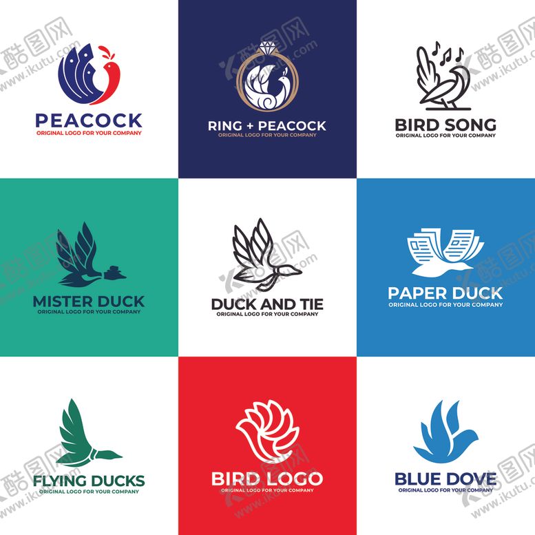 编号：92351406280708066562【酷图网】源文件下载-孔雀logo