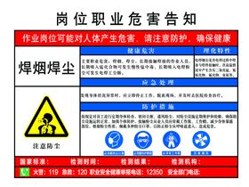 焊烟焊尘职业危害告知