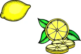 水果柠檬插画柠檬卡通柠檬