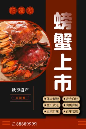 大闸蟹海报