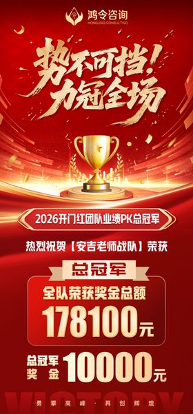 2026马年开门红冠军红金喜报