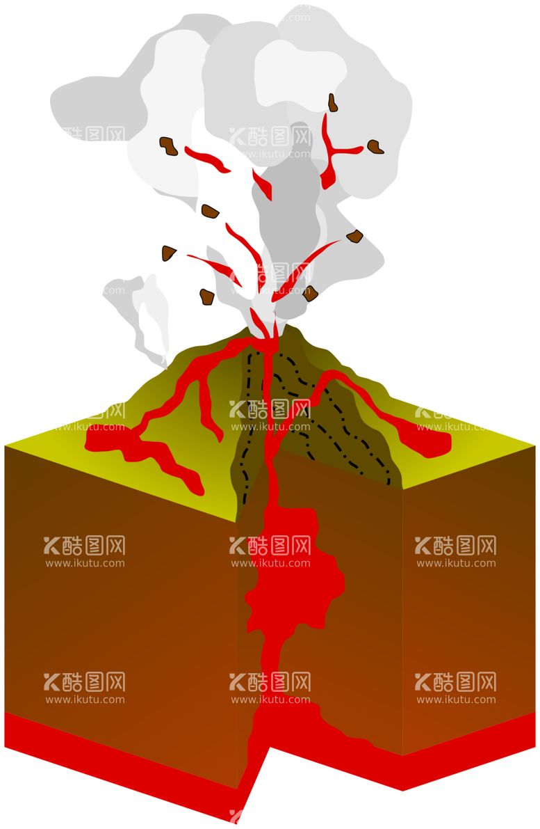 编号：71482312101537264068【酷图网】源文件下载-火 山 png 岩浆 爆发 