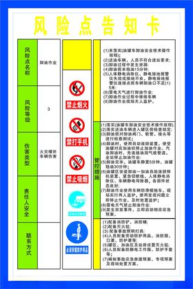 变配电室区风险点告知卡当心爆炸禁止烟火