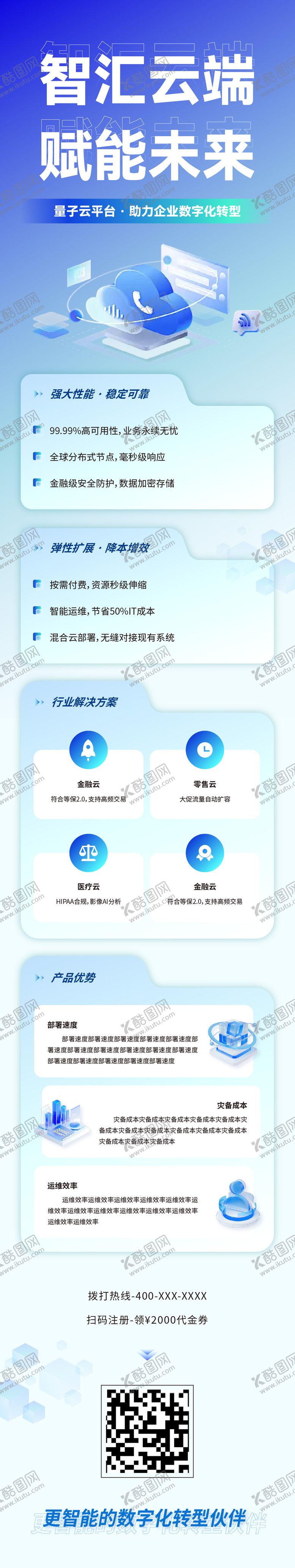 编号：18799208271311274688【酷图网】源文件下载-智慧云端系统赋能未来科技感海报