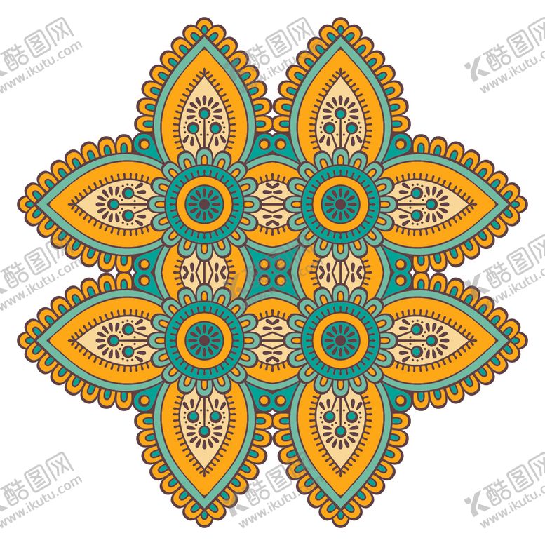 编号：88728609242339239717【酷图网】源文件下载-曼陀罗花纹