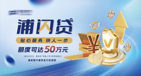 金融闪贷宣传海报展板