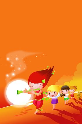 儿童卡通背景图片素材PSD格式幼园墙3墙墙画
