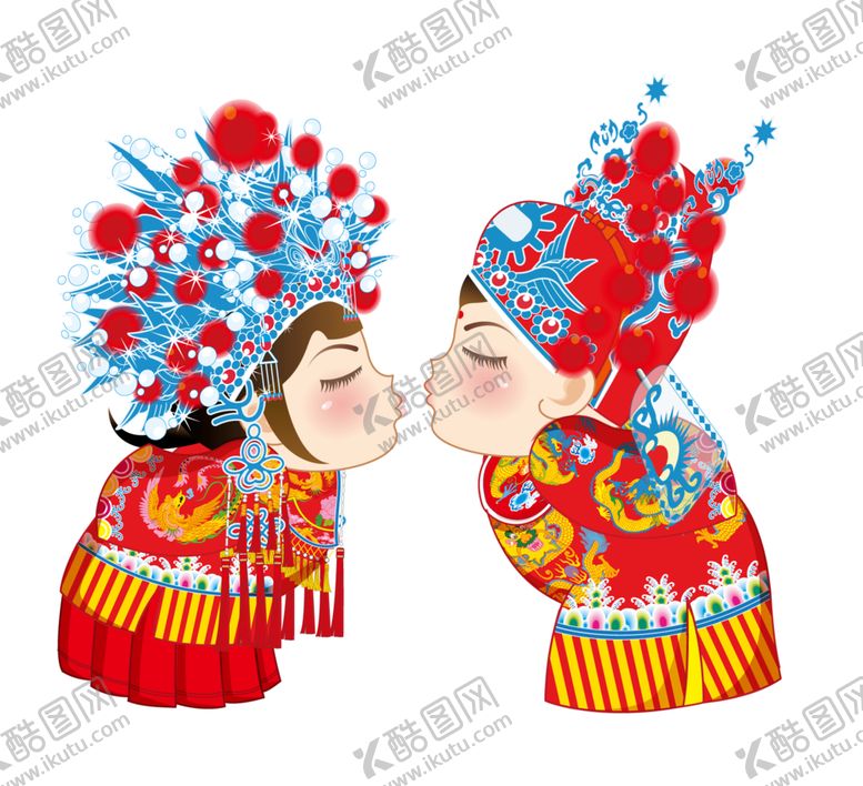编号：92470804210009326258【酷图网】源文件下载-卡通新郎新娘PNG免扣素材