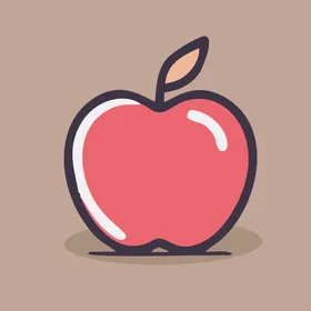 卡通苹果 手绘水果 设计 矢量