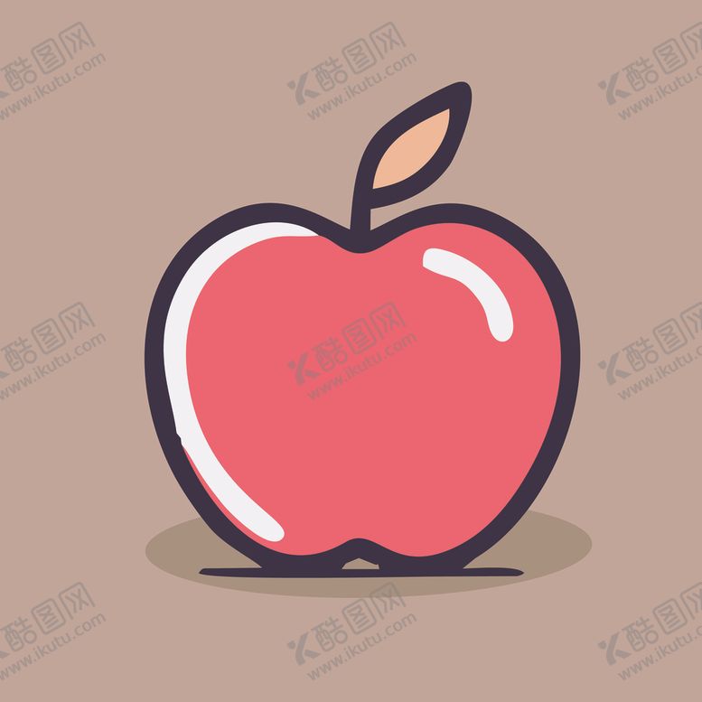编号：88659702040228275941【酷图网】源文件下载-手绘苹果卡通水果矢量插画