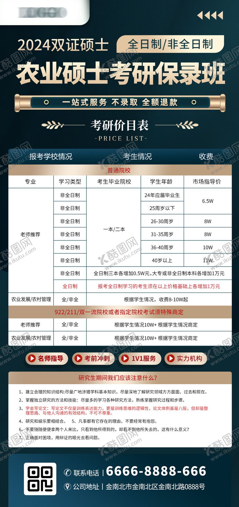 编号：10624701161703338880【酷图网】源文件下载-农业考研保录班海报