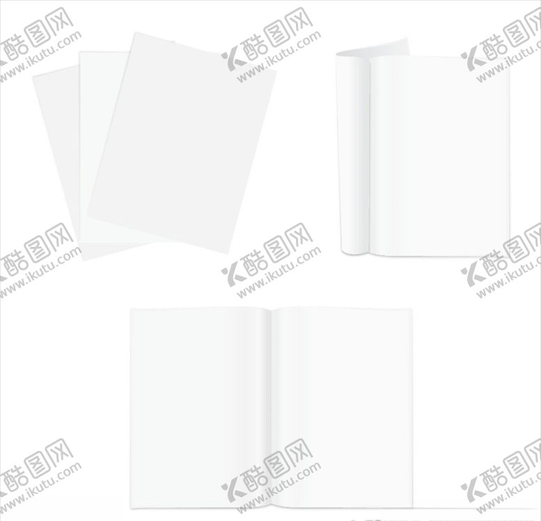 编号：22169007122255148499【酷图网】源文件下载-空白纸张样机