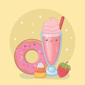 小清新点心卡通图案