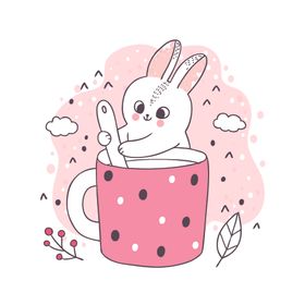 呆萌可爱小猫咪插画