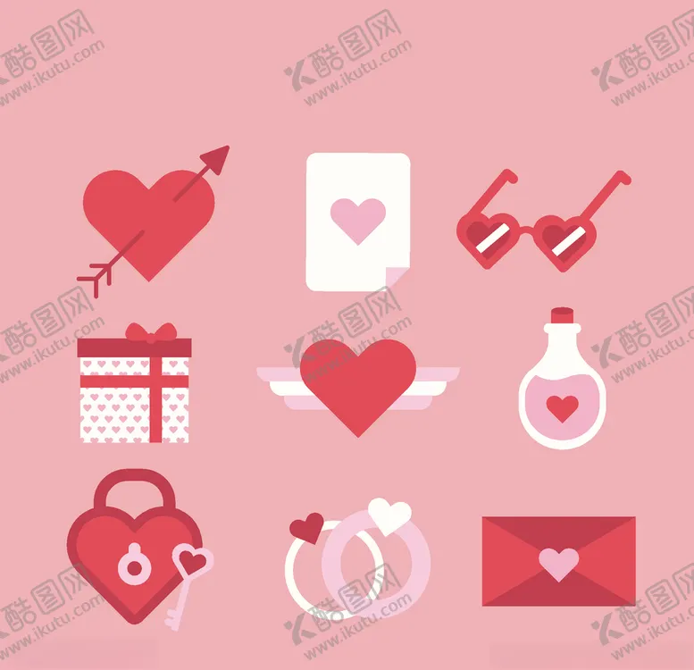 编号：25254606161750127591【酷图网】源文件下载-浪漫情人节元素