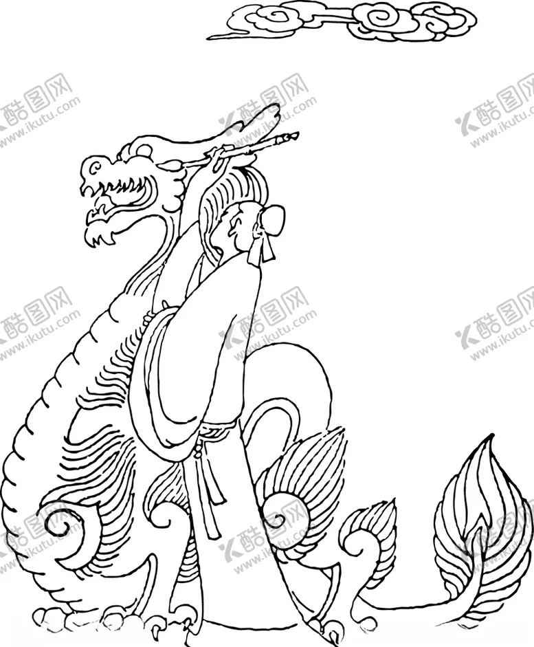 编号：25666304070603332668【酷图网】源文件下载-成语故事画龙点睛矢量插画