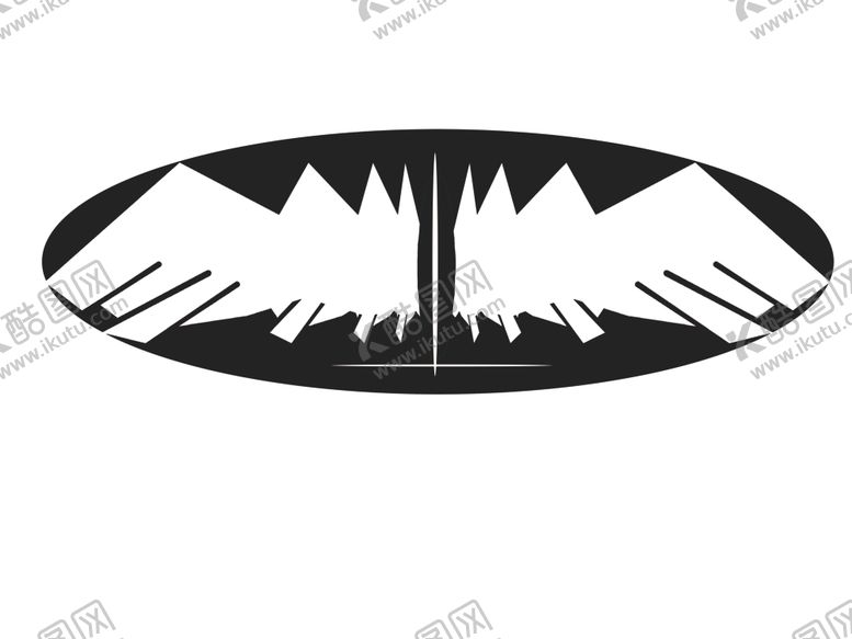 编号：91975110140335235618【酷图网】源文件下载-黑白翅膀