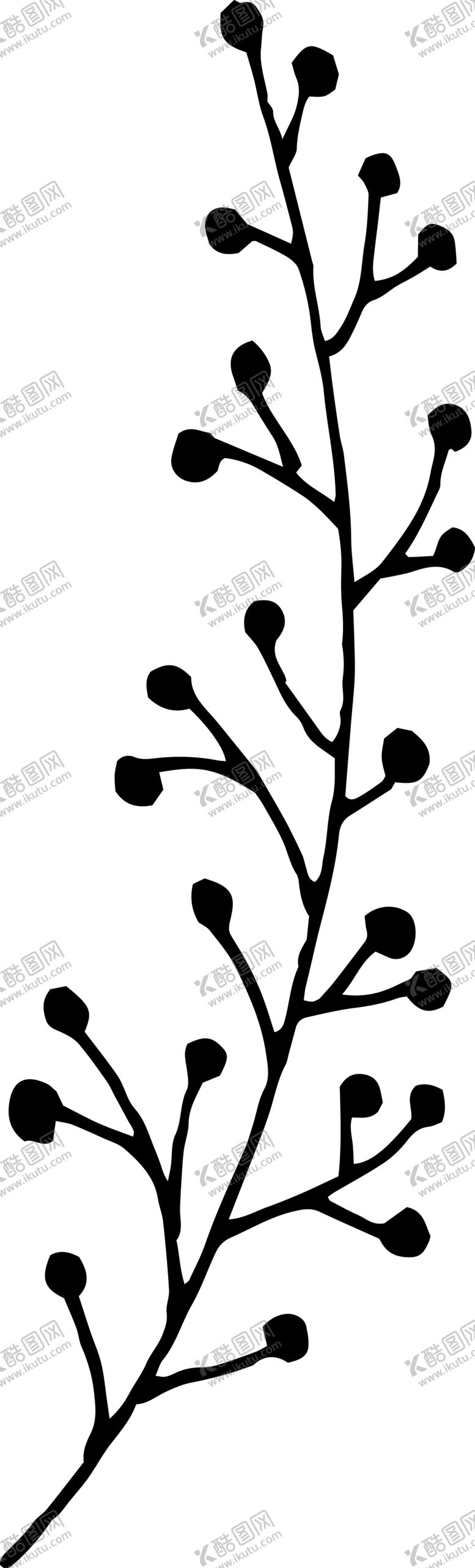编号：21305310080939217612【酷图网】源文件下载-手绘植物枝干