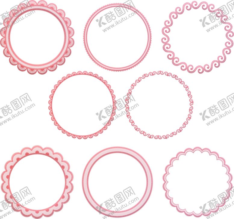 编号：42672711012225144183【酷图网】源文件下载-粉色圆环边框