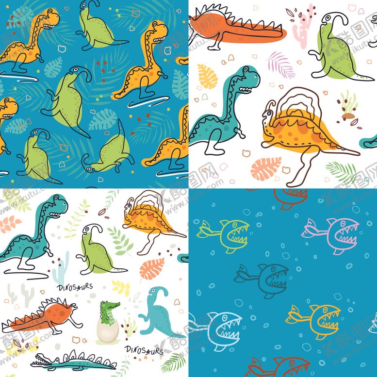 编号：98129904010344172550【酷图网】源文件下载-恐龙图案背景