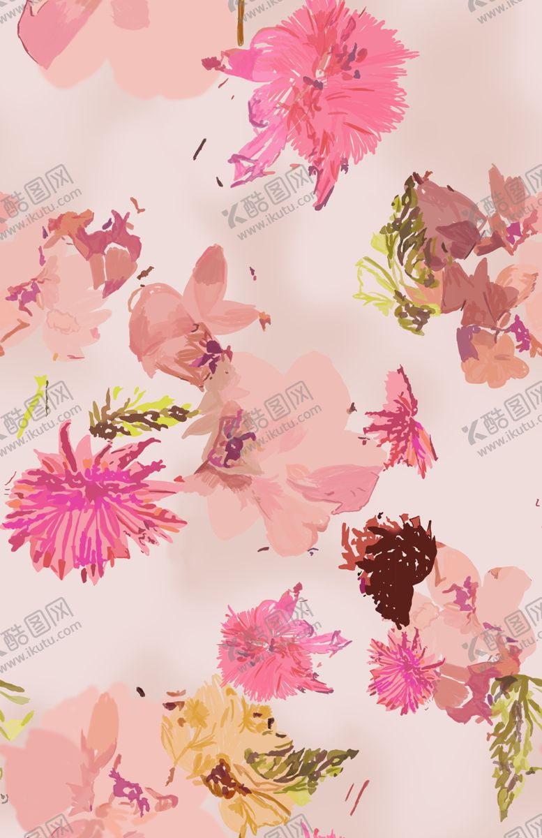 编号：79383004032055158685【酷图网】源文件下载-大牌粉色花卉图案