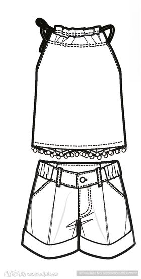 服装款式设计效果上衣