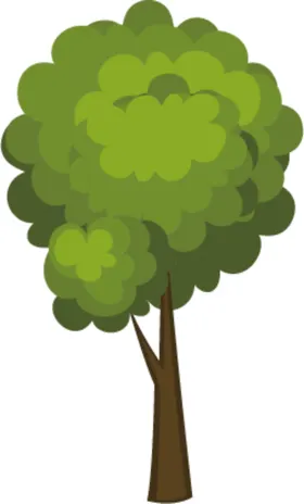 卡通树小简约插画植物插画小元素