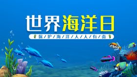 蓝色海洋洁面护肤品海报