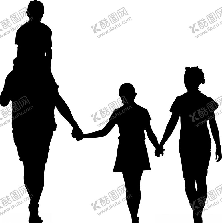 编号：14726709241047532398【酷图网】源文件下载-一家人矢量剪影