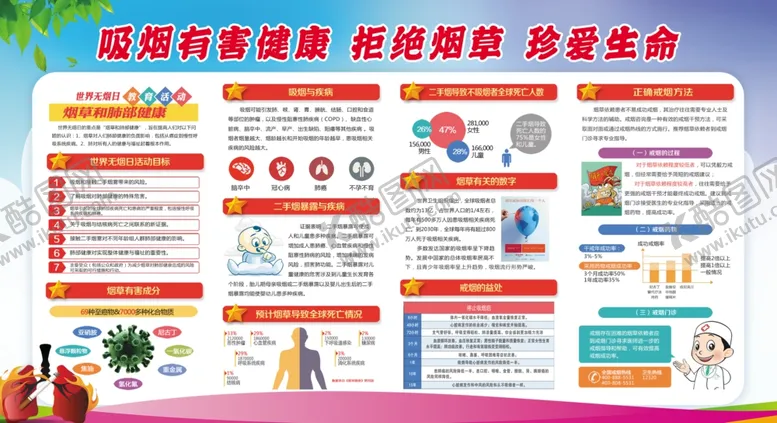 编号：22796406291552379355【酷图网】源文件下载-吸烟有害健康知识宣传