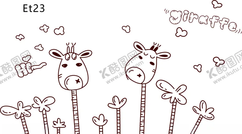 编号：75944009121503289307【酷图网】源文件下载-硅藻泥小鹿卡通图案