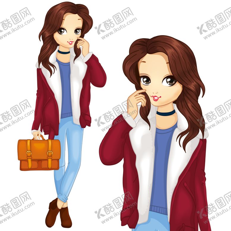 编号：46135307082352237864【酷图网】源文件下载-卡通中国女孩透明