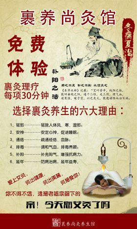 裹灸艾灸展板