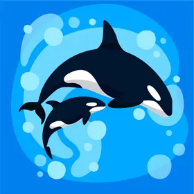 海洋背景生物世界日宣传画